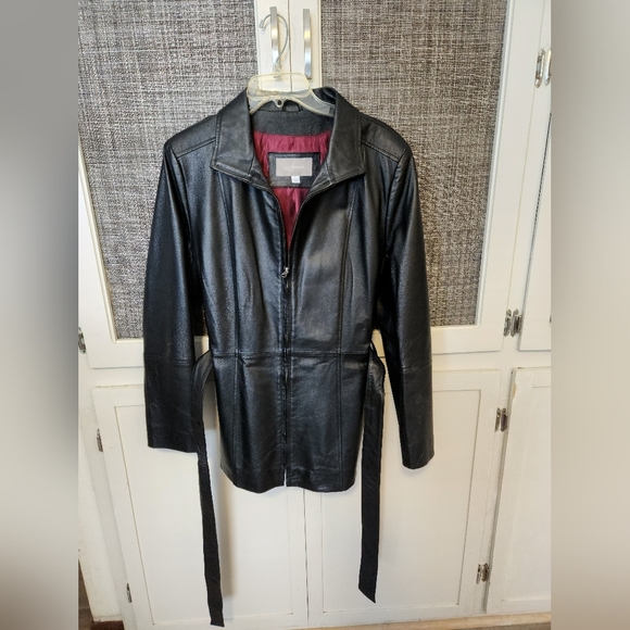 croft & barrow Jackets & Blazers - Women's Leather Jacket-Zipper and belt.